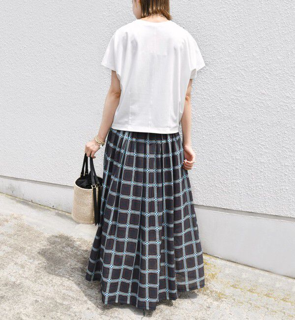 SHIPS for women「【SHIPS別注】UHURU:〈手洗い可能〉シアープリント ギャザー スカート」|スカート|