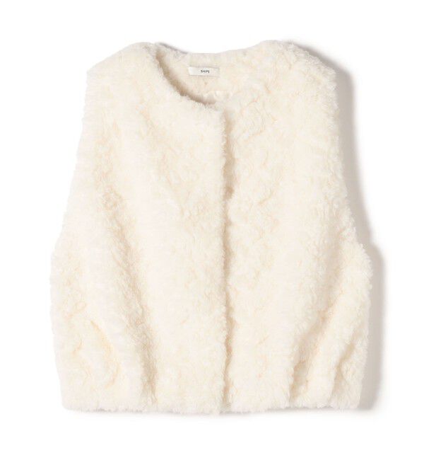 SHIPS for women「ランダム ファー ショート ジレ」|ベスト・ジレ|