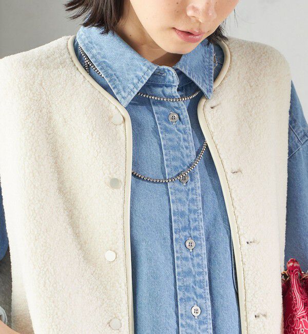 SHIPS for women「〈手洗い可能〉ボア フリース リバーシブル ベスト」|ベスト・ジレ|