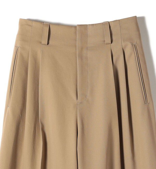 SHIPS for women「〈洗濯機可能〉ハイカウント ツイル 2タック ワイド パンツ」|その他|
