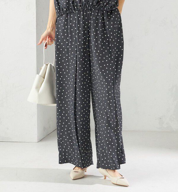 SHIPS for women「〈手洗い可能〉ドット / 無地 タック ギャザー ワイド パンツ」|その他|