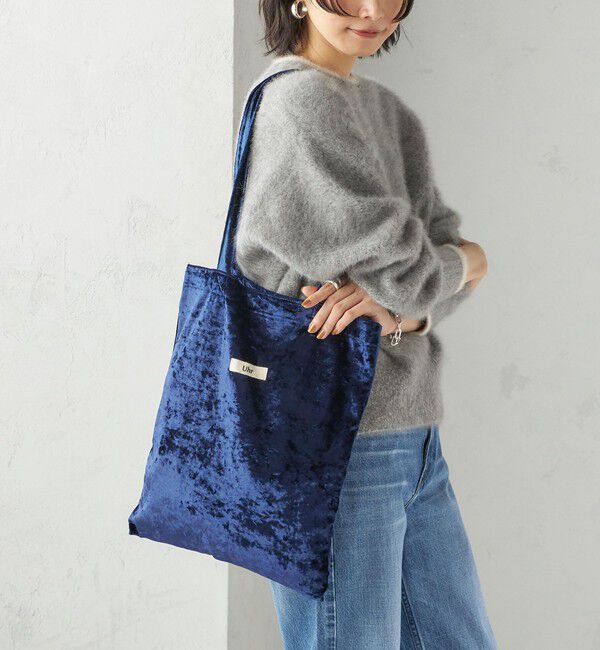 SHIPS for women「【SHIPS別注/PINK RIBBONチャリティー】Uhr: ポリエステル ベロア トート バッグ」|トートバッグ|