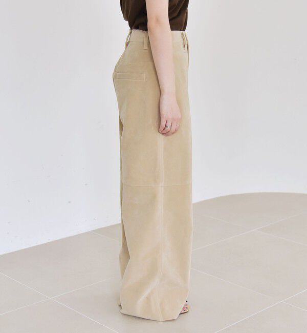 quaranciel「quaranciel:〈洗濯機可能〉ポリエステル スエード ワイド パンツ」|その他|