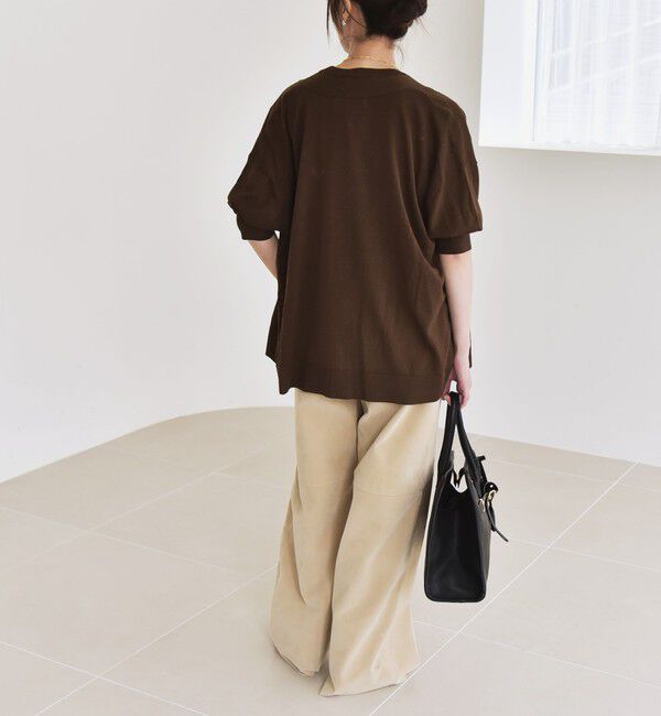 quaranciel「quaranciel:〈洗濯機可能〉ポリエステル スエード ワイド パンツ」|その他|