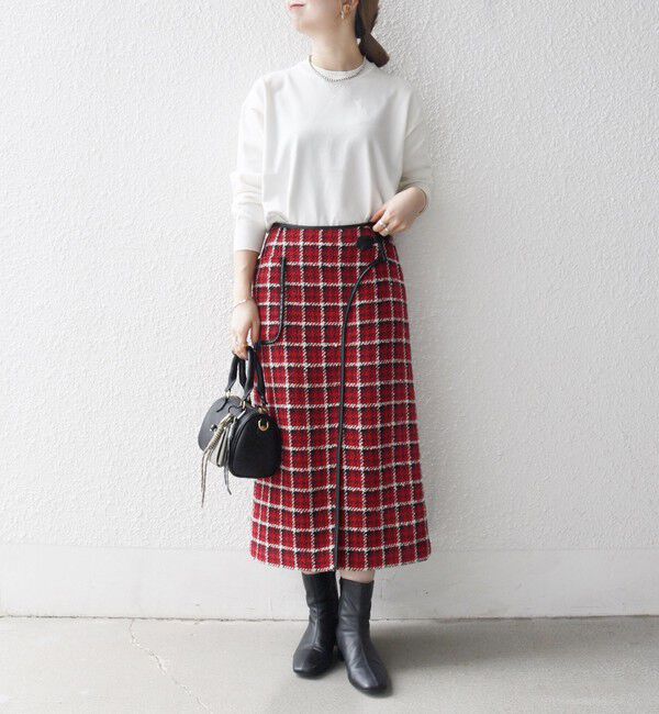 SHIPS any「SHIPS any: ブロック ツイード タイト スカート」|スカート|