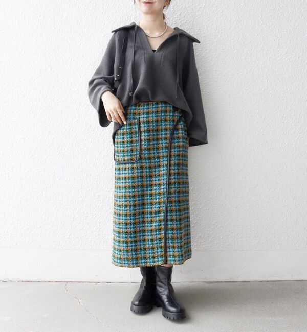 SHIPS any「SHIPS any: ブロック ツイード タイト スカート」|スカート|