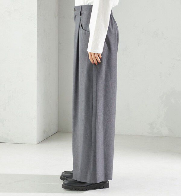 SHIPS for women「〈手洗い可能〉ソフィー ツイル ストレッチ ポケット デザイン パンツ」|スラックス|