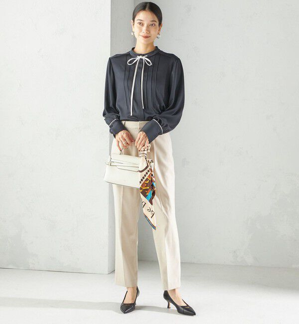 SHIPS for women「〈手洗い可能〉DELEGANT テーパード パンツ（セットアップ対応）」|スラックス|