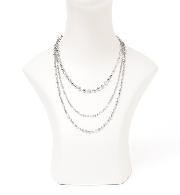 SHIPS for women「ステンレス マルチ ボール チェーン ネックレス」|ネックレス|