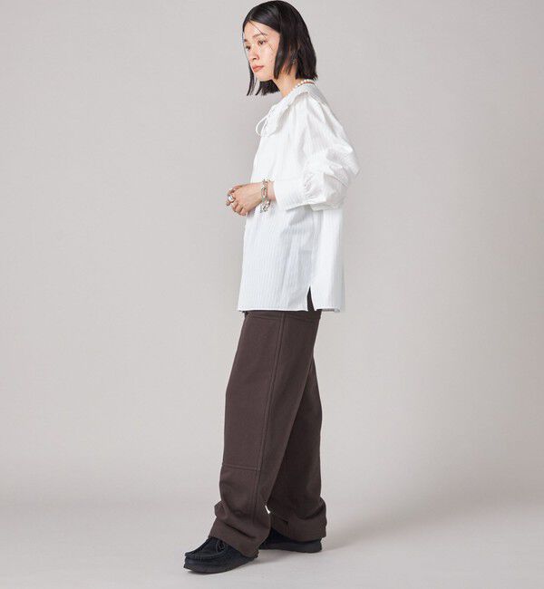 SHIPS for women「SHIPS NINE CASE:〈手洗い可能〉ビッグ カラー ブラウス」|シャツ・ブラウス|