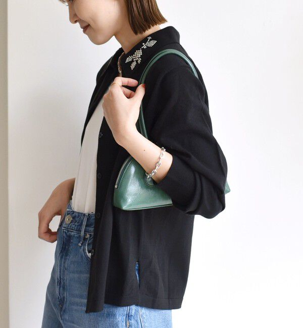 SHIPS for women「【WEB限定】〈手洗い可能〉ビーズ 刺しゅう 襟付 ニット カーディガン」|カーディガン|