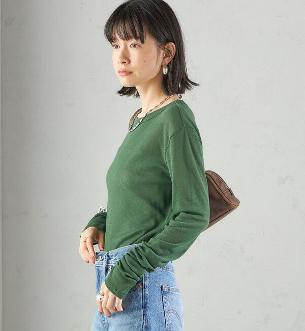 SHIPS for women「s.oyamadaコラボ:〈手洗い可能〉シアー テレコ ロング スリーブ TEE」|Tシャツ・カットソー|