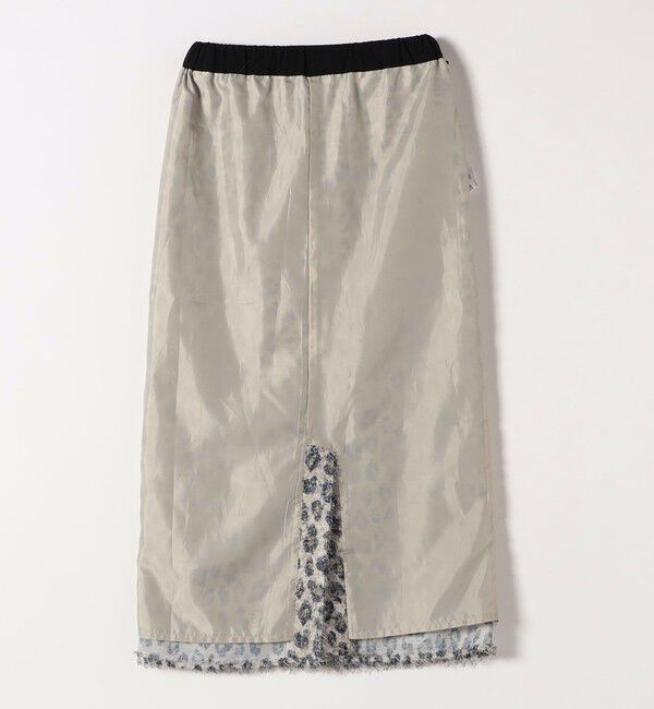 SHIPS any「SHIPS any:〈手洗い可能〉レオパード ジャカード Iライン イージー スカート」|タイト|