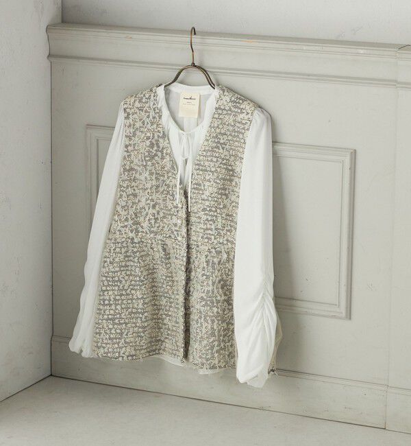 SHIPS for women「【SHIPS別注】troisiemeCHACO: 〈手洗い可能〉ラッフル フリル ブラウス（セレモニー対応可）」|シャツ・ブラウス|