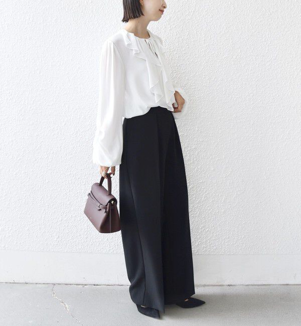 SHIPS for women「【SHIPS別注】troisiemeCHACO: 〈手洗い可能〉ラッフル フリル ブラウス（セレモニー対応可）」|シャツ・ブラウス|