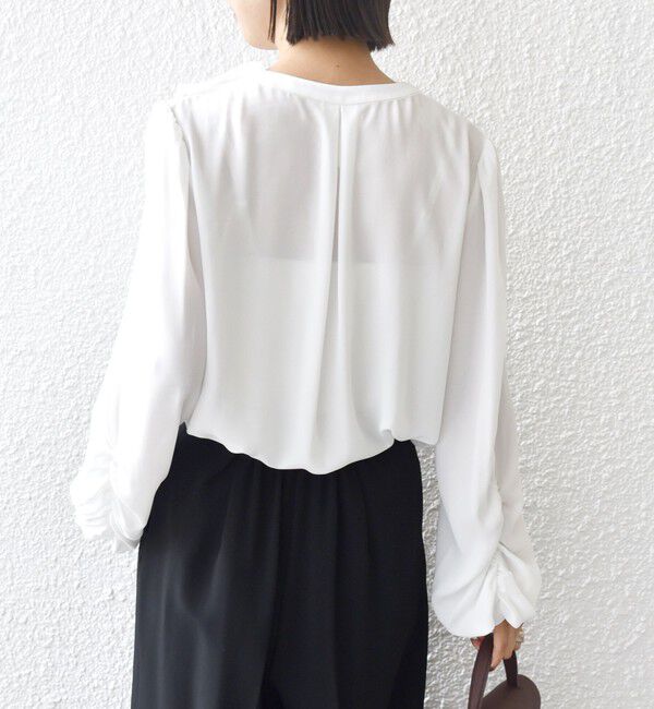 SHIPS for women「【SHIPS別注】troisiemeCHACO: 〈手洗い可能〉ラッフル フリル ブラウス（セレモニー対応可）」|シャツ・ブラウス|