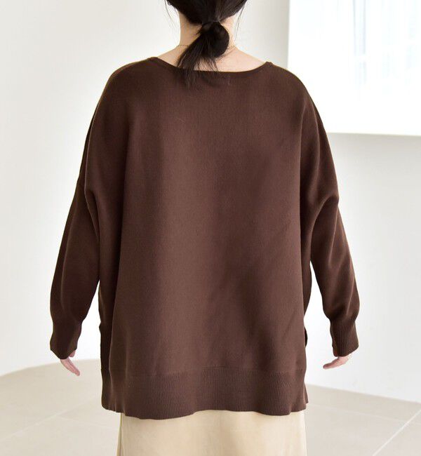 quaranciel「quaranciel:〈洗濯機可能〉ボートネック ワイド ニット プルオーバー」|ニット・セーター|