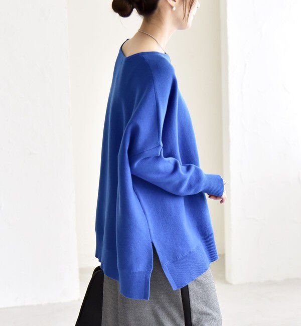 quaranciel「quaranciel:〈洗濯機可能〉ボートネック ワイド ニット プルオーバー」|ニット・セーター|