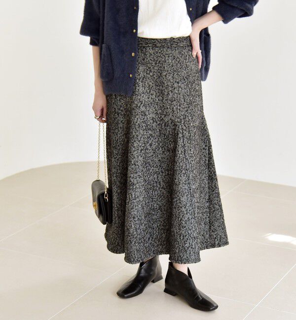 quaranciel「quaranciel: ツイード フレア スカート」|フレア|