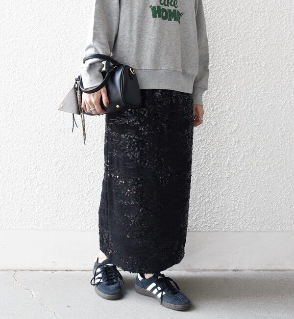 SHIPS any「SHIPS any: スパンコール ジャカード Iライン イージー スカート」|スカート|