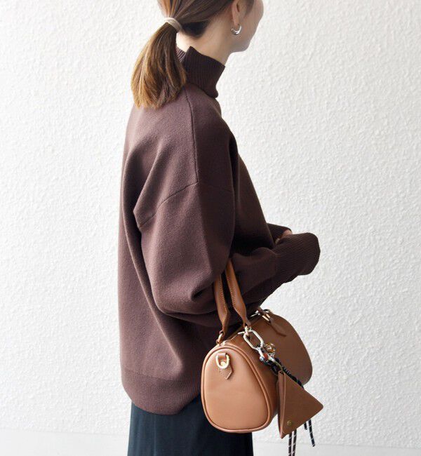 SHIPS any「SHIPS any:〈洗濯機可能〉ハイネック ボリュームスリーブ ロングリブ ニット プルオーバー」|ニット・セーター|