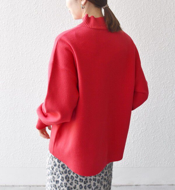 SHIPS any「SHIPS any:〈洗濯機可能〉ハイネック ボリュームスリーブ ロングリブ ニット プルオーバー」|ニット・セーター|