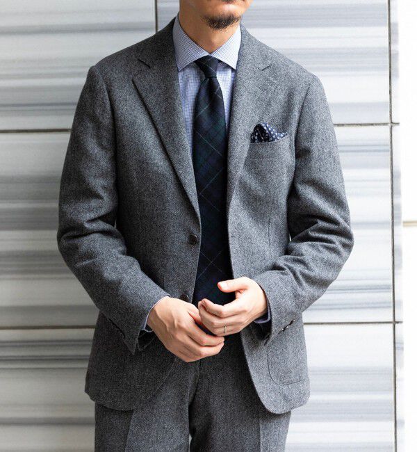 SHIPS「SHIPS:〈FUNCTION〉〈セットアップ対応〉ホームスパン ジャケット」|テーラードジャケット|グレー系