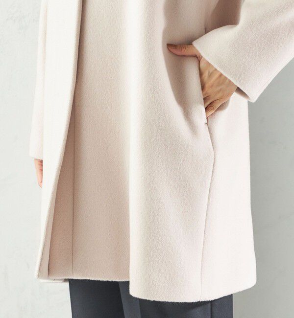 SHIPS for women「Pure SUPER100 ノーカラー コート」|ノーカラーコート|