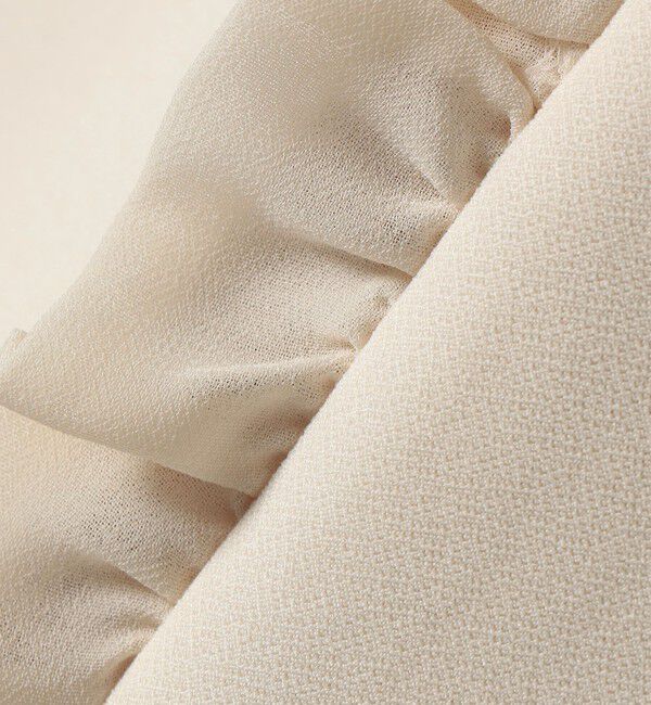 SHIPS for women「【SHIPS別注】kaene:〈洗濯機可能〉ダンボール フリル ロング ジレ（セレモニー対応可）」|ベスト・ジレ|