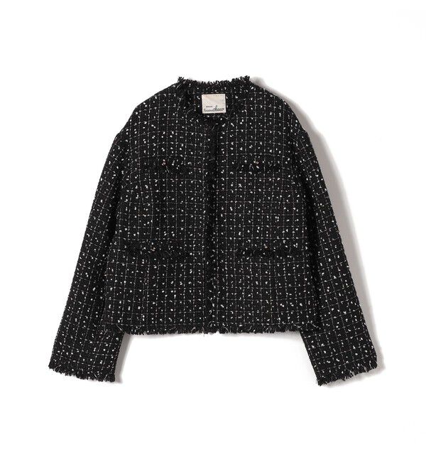 SHIPS for women「【SHIPS別注】troisiemeCHACO: ツイード ジャケット（セレモニー対応可）」|ノーカラージャケット|