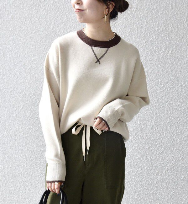 SHIPS any「SHIPS any:〈手洗い可能〉ダブルフェイス Vガゼット ニット プルオーバー」|ニット・セーター|