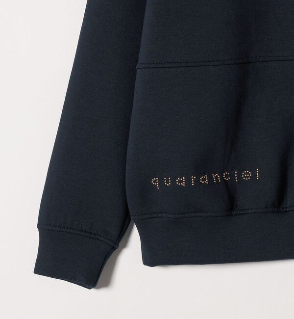 quaranciel「quaranciel:〈洗濯機可能〉スタッズ ロゴ ダンボール スウェット カーディガン」|スウェット・ジャージ|