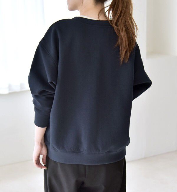 quaranciel「quaranciel:〈洗濯機可能〉スタッズ ロゴ ダンボール スウェット カーディガン」|スウェット・ジャージ|