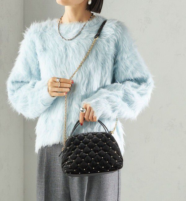 SHIPS for women「ポリエステル ベロア キルティング バッグ」|ショルダー・メッセンジャー|