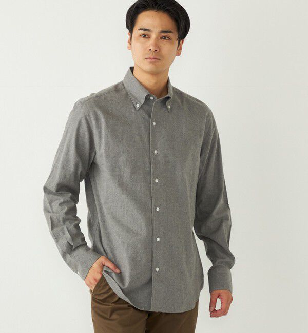 SHIPS Colors 「SHIPS Colors:ボタンダウン ソリッド ネルシャツ」|シャツ・ブラウス|