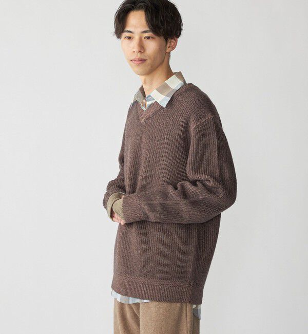 SHIPS「SHIPS: ウール ガーメントダイ Vネック ニット」|ニット・セーター|