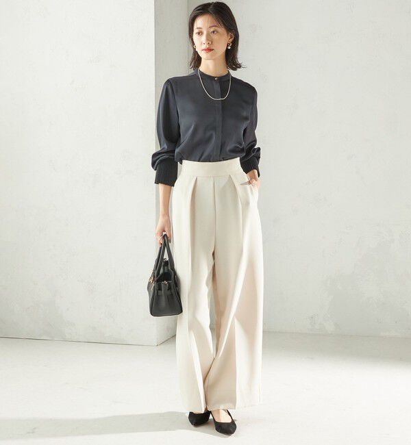 SHIPS for women「〈手洗い可能〉プリーツ 袖 デザイン ブラウス」|シャツ・ブラウス|