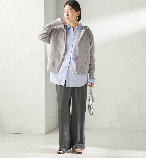 SHIPS for women「〈洗濯機可能〉AZUMA 裏毛 刺繍 ジップ アップ パーカ」|パーカー|