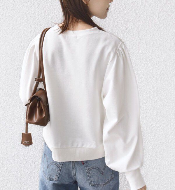 SHIPS for women「【WEB限定】〈手洗い可能〉ショルダー タック パフ スリーブ ミニ 裏毛 プルオーバー」|Tシャツ・カットソー|