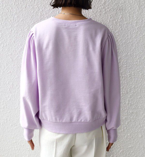 SHIPS for women「【WEB限定】〈手洗い可能〉ショルダー タック パフ スリーブ ミニ 裏毛 プルオーバー」|Tシャツ・カットソー|