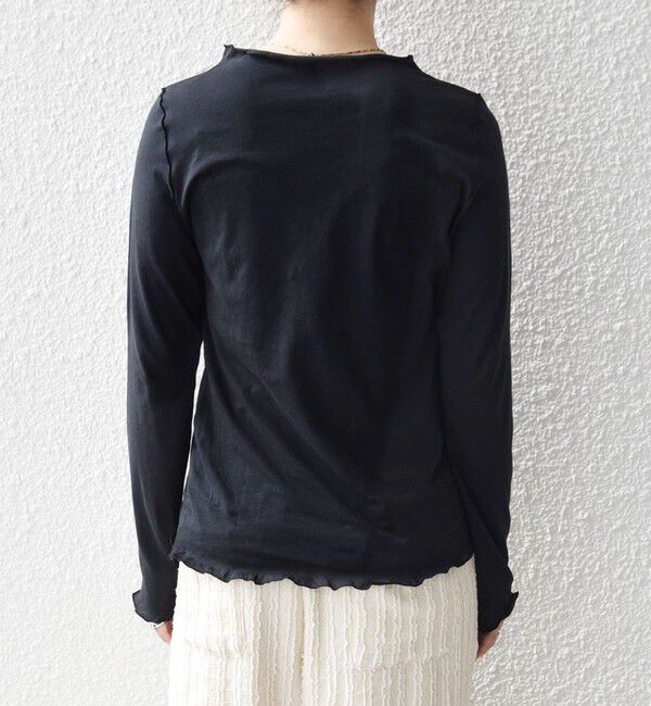 SHIPS any「SHIPS any:〈手洗い可能〉シアー コットン ボトルネック メロウ プルオーバー」|Tシャツ・カットソー|