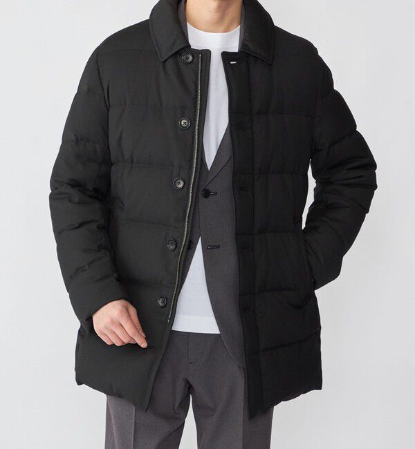 SHIPS「SHIPS: TR ダウン ピーコート」|ダウン|ブラック