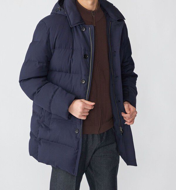 SHIPS「SHIPS: TR ダウン ピーコート」|ダウン|ネイビー