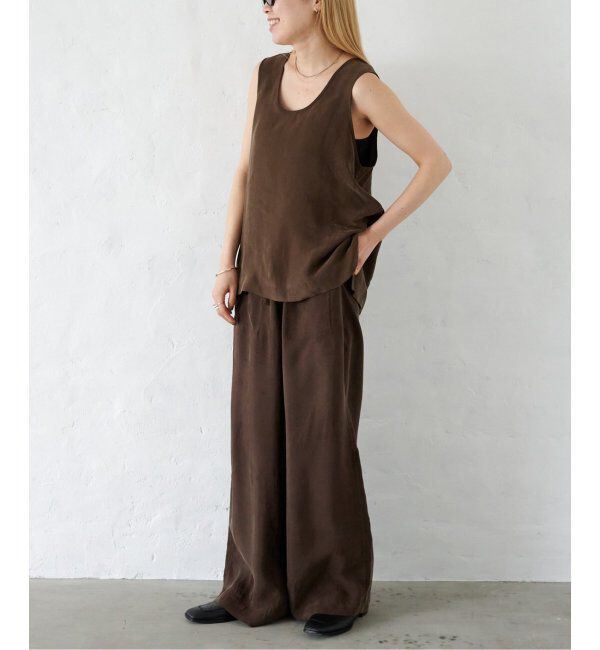 OUTDOOR PRODUCTS Usual Things「新色追加 キュプラステッチワークドロストワイドパンツ セットアップ対応」|スラックス|