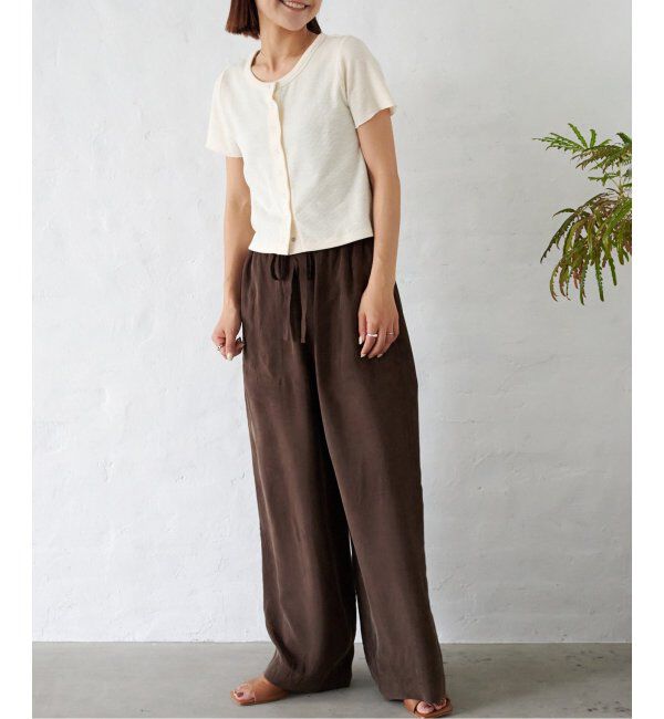 OUTDOOR PRODUCTS Usual Things「新色追加 キュプラステッチワークドロストワイドパンツ セットアップ対応」|スラックス|