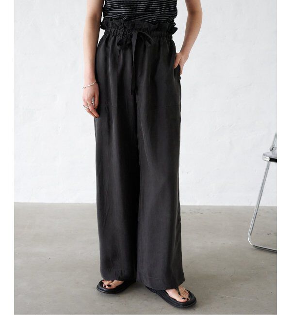 OUTDOOR PRODUCTS Usual Things「新色追加 キュプラステッチワークドロストワイドパンツ セットアップ対応」|スラックス|