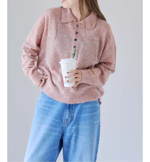 OUTDOOR PRODUCTS Usual Things「モヘヤブレンドニットポロシャツ」|ニット・セーター|