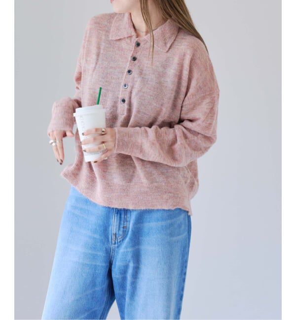 OUTDOOR PRODUCTS Usual Things「モヘヤブレンドニットポロシャツ」|ニット・セーター|