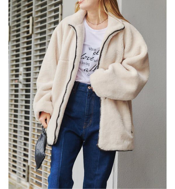 OUTDOOR PRODUCTS Usual Things「スタンドカラーボアブルゾン」|その他|