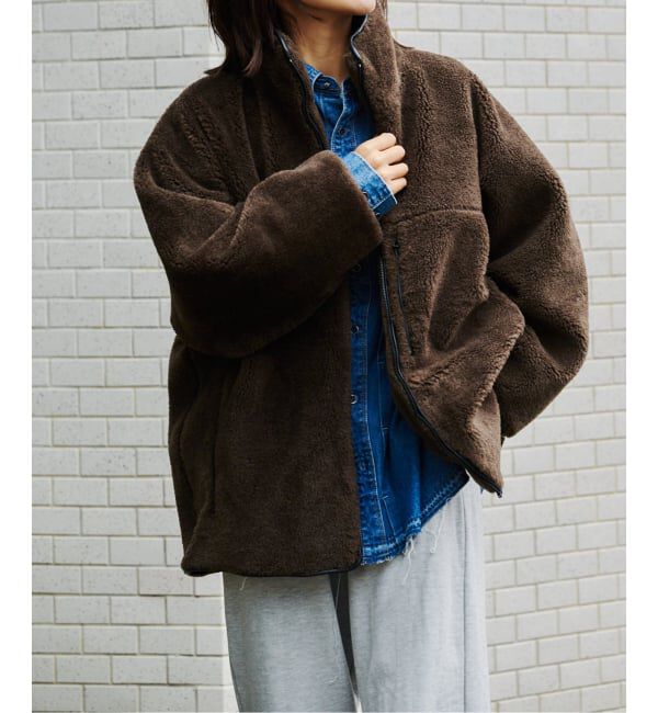 OUTDOOR PRODUCTS Usual Things「スタンドカラーボアブルゾン」|その他|